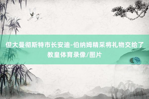 但大曼彻斯特市长安迪-伯纳姆精采将礼物交给了教皇体育录像/图片