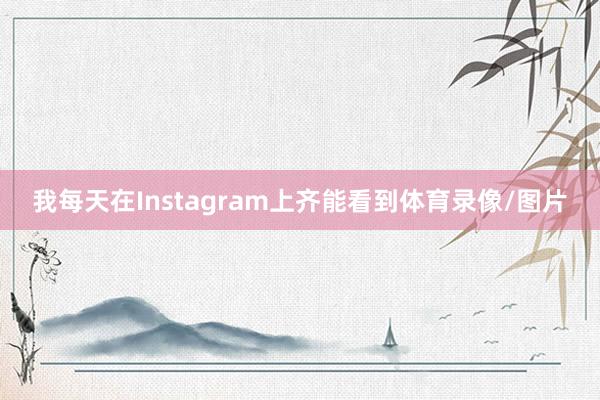 我每天在Instagram上齐能看到体育录像/图片
