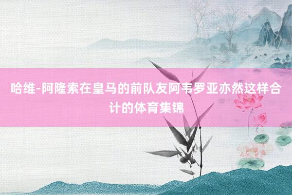 哈维-阿隆索在皇马的前队友阿韦罗亚亦然这样合计的体育集锦
