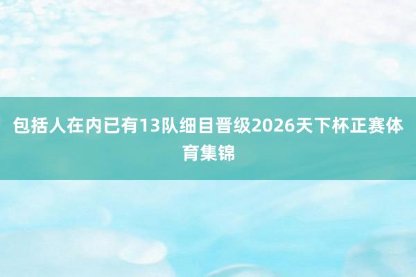 包括人在内已有13队细目晋级2026天下杯正赛体育集锦