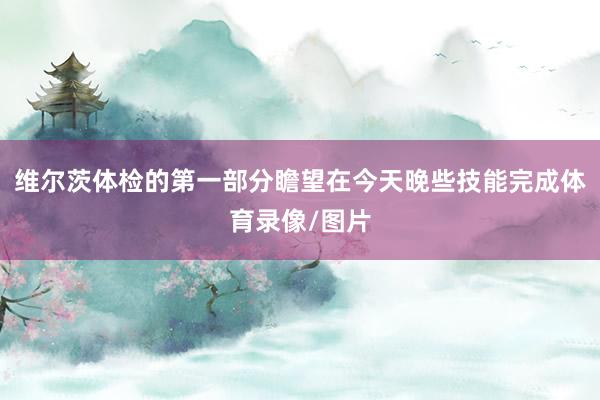 维尔茨体检的第一部分瞻望在今天晚些技能完成体育录像/图片