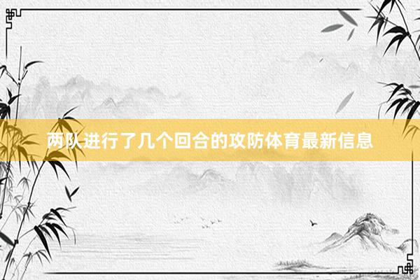 两队进行了几个回合的攻防体育最新信息