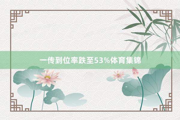 一传到位率跌至53%体育集锦