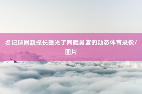 名记球圈赵探长曝光了同曦男篮的动态体育录像/图片
