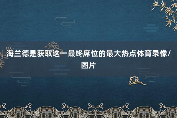 海兰德是获取这一最终席位的最大热点体育录像/图片