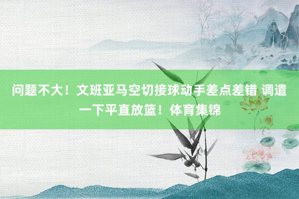 问题不大！文班亚马空切接球动手差点差错 调遣一下平直放篮！体育集锦