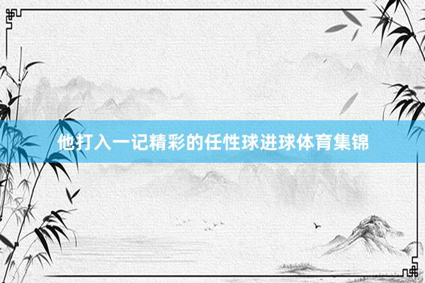 他打入一记精彩的任性球进球体育集锦