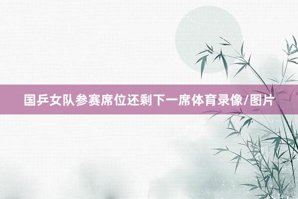国乒女队参赛席位还剩下一席体育录像/图片