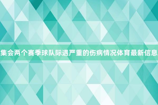 集会两个赛季球队际遇严重的伤病情况体育最新信息