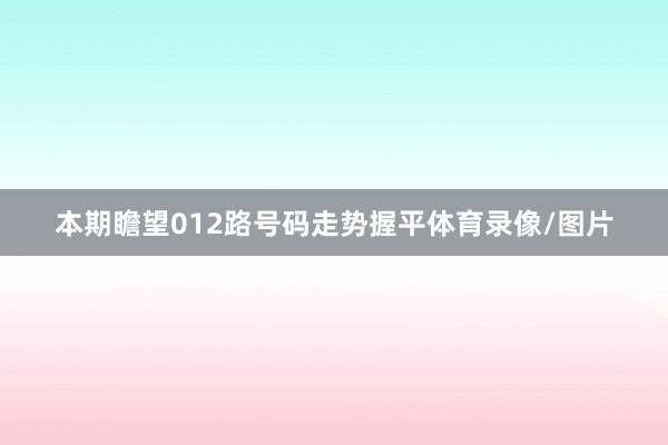 本期瞻望012路号码走势握平体育录像/图片